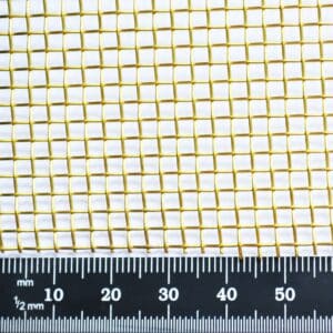 Heavy Duty Pure Brass Woven Wire Mesh (8 LPI x 0.63mm Wire = 2.55mm Aperture)